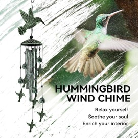 Nowpis Wind Chimes for Outside, 36" Large Windchimes Outdoors, Hummingbird Gifts Memorial Wind Chimes, Unique Sympathy Gifts & Home Yard Patio Decoration