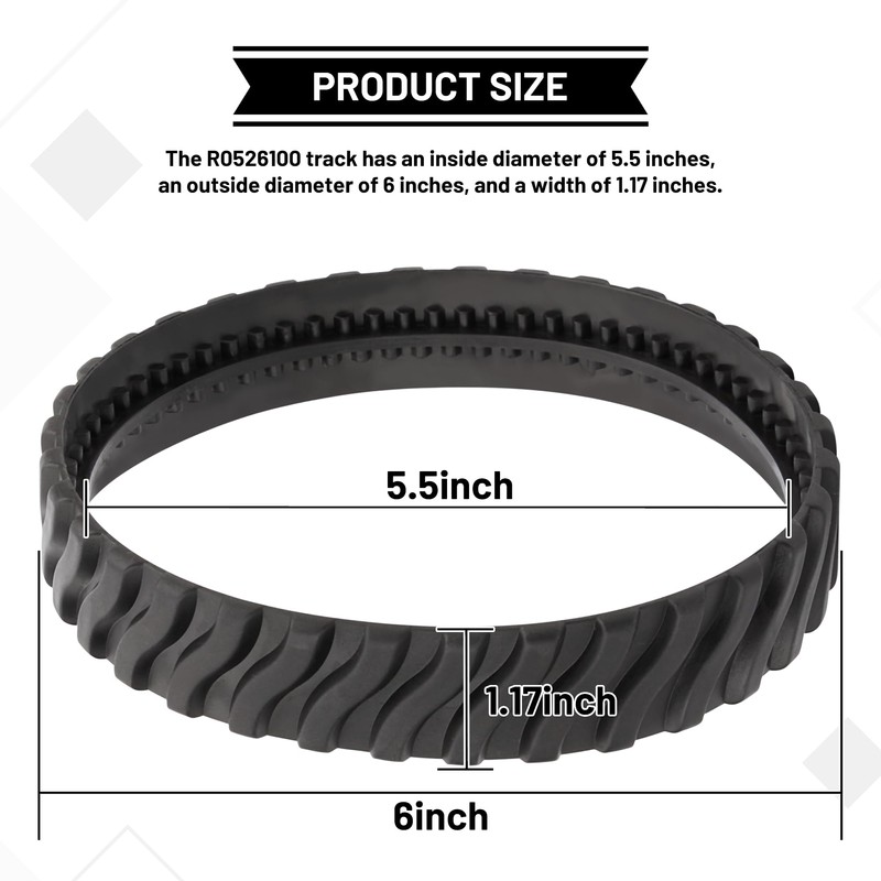 USEAMIE 2 Pieces R0526100 Pool Cleaner Tyre Track Replacements for