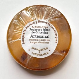 Satnam Jabón Artesanal D Mandarina Limpia Tú Aura Y Renueva Energía