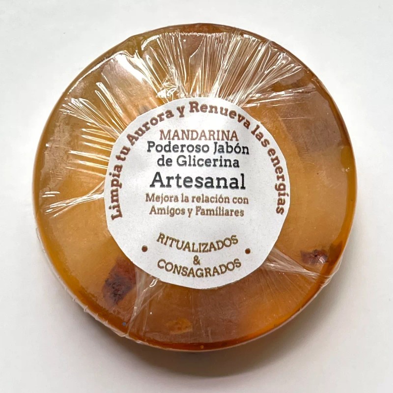 Satnam Jabón Artesanal D Mandarina Limpia Tú Aura Y Renueva