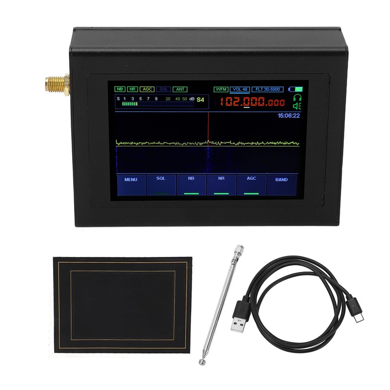 DSP SDR Radio Receiver 50GHz~250MHz 4GHZ~2GHZ Shortwave 3.5in Touching IPS