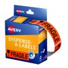 Avery Fragile Dispenser Labels, 64 x 19 mm, 125 Labels