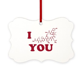 CafePress Oxytocin I Love You Scroll Holiday Ornament 4" x 2.75"