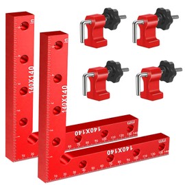 Avtytsda 90 Degree Right Angle Positioning Square Clamp, Professional Woodworking Tools Woodworking Block, Aluminum Alloy Right Angle Clamp for Right Angle Clamp, Drawers, Picture Fram (Front Label)