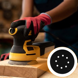 4 PCS Upgraded Foam Sanding Pads for Orbital Sander Round Sanding Sponge 125mm 8 Hole Spolishing Pads for Drill Impact Resistant Low Noise (Black White)