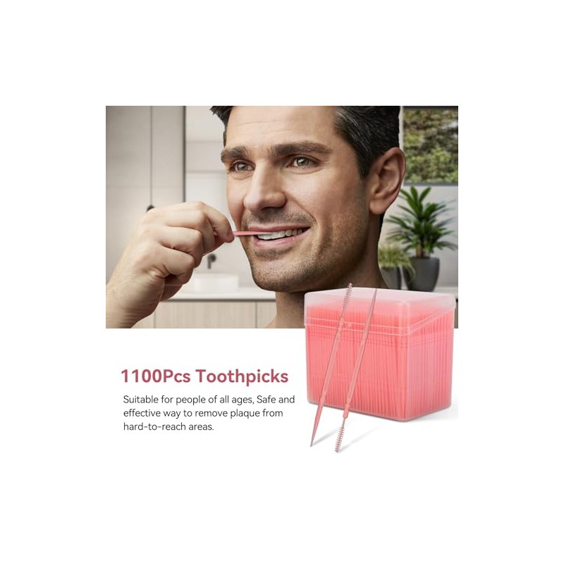 Palillos de dientes de 1100 piezas, palillo de dientes de