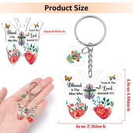 Christian Bible Keychain Religious Gifts for Women Inspirational Bible Verse Scripture Keychain Religious Confirmation Gifts for Teenager Boys Girls Encouragement Christian Keyring for Women Men