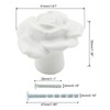 Bonsicoky 2 Pcs White Rose Drawer Pulls, Ceramic Flower Knobs