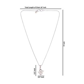 Efulgenz OM AUM Ohm Pendant Chain Necklace India Spiritual Good Luck CZ Jewelry Gift for Men Women (Chain Length:16 Inch), Metal, Cubic Zirconia