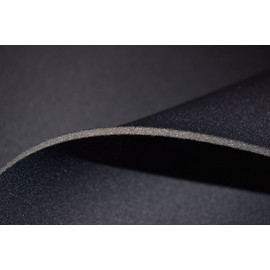 3mm Breathable Neoprene Fabric AirFoam, Black Neoprene Material by The Square Foot, Scuba Techno Stretch Foam, Stretchy Fabric for Reusable Neoprene Masks and Coverings (Black, 2' x 4')