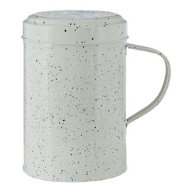 Premier Housewares 507245 Flour Shaker, Galvanised Metal With Powder Coating, White, H13 x W14 x D10cm