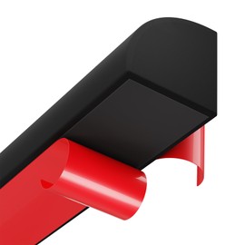 Flexible Quarter Round Molding, Peel and Stick, Corner Molding Trim, Waterproof Rubber Edge Molding Quadrilateral Trim for Wall Corner Countertops, 0.7×0.7 (Black 39Inch)