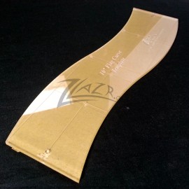 10"x1/8" FLAG Curve Wave Ruler Template Acrylic Plastic Plexiglass Stencil Quilt