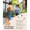 NICI Children's Backpack Blue 2 in 1 with Cuddly Toy