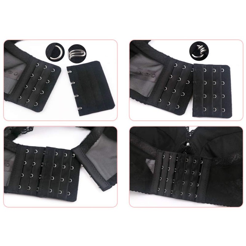 20Pcs Bra Extender Band Back Strap 4-Hook 3 Rows