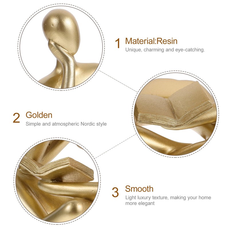 LIFKOME Abstract Thinker Sculpture, Meditation Yoga Statue Modern Home Decor