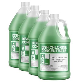 Active Element Active Element Dish Chlorine Concentrate - Food Contact Surfaces- Commercial Dishwasher - No Rinse - Food Service Kitchen - Multi-Use - Makes four 5-Gallon Pails (Diluted Further to 5,120 Gallons)