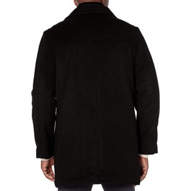 Adam Baker Men's (GROVER) 2879KAB Classic Fit Wool Blend Car Coat with Bib, Black, M