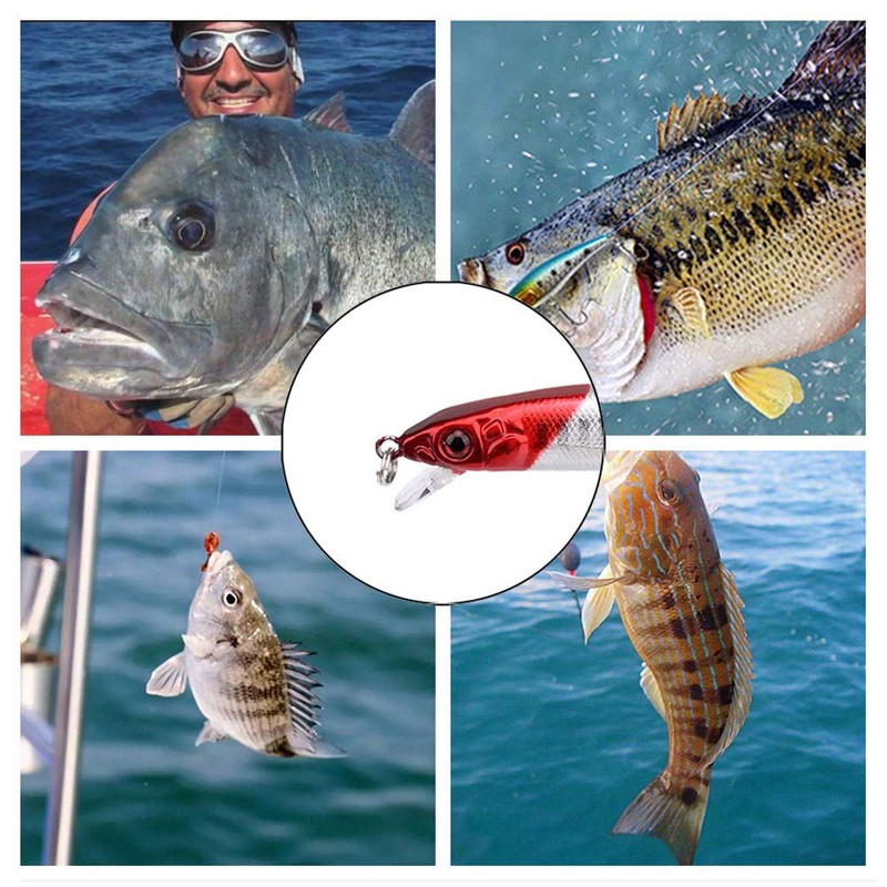 QBDIANGEN 5 Pcs Fishing Lures Set Hard Plastic Body Artificial