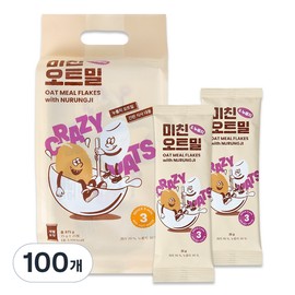 Gerisim crazy oatmeal scorched paper, 35g, 100 pieces / 그리심 미친오트밀 누룽지, 35g, 100개