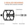 Road/Mountain Bike Pedals - 3 Bearings Bicycle Pedals with Reflectors