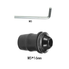 NIYATA Pack of 10 windscreen screws, M5 x 16 mm, motorcycle windscreen bolts, black motorcycle windscreen nut, with key, windscreen screws