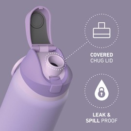 Hydrapeak Oasis 32 oz Water Bottle with Chug Lid, Stainless Steel Insulated Water Bottle For Men and Women, Lavender