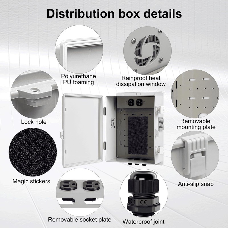 Namunanee Outdoor Electrical Junction Box, ABS Water Resistant Enclosure with