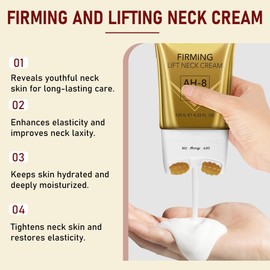 Ah-8 Firming Neck Cream, Tighten And Lift Neck Cream, Neck Firming Creams with Double Roller Massage, Reduce Wrinkles Fine Lines And Double Chin, Firm And Lift Sagging Skin