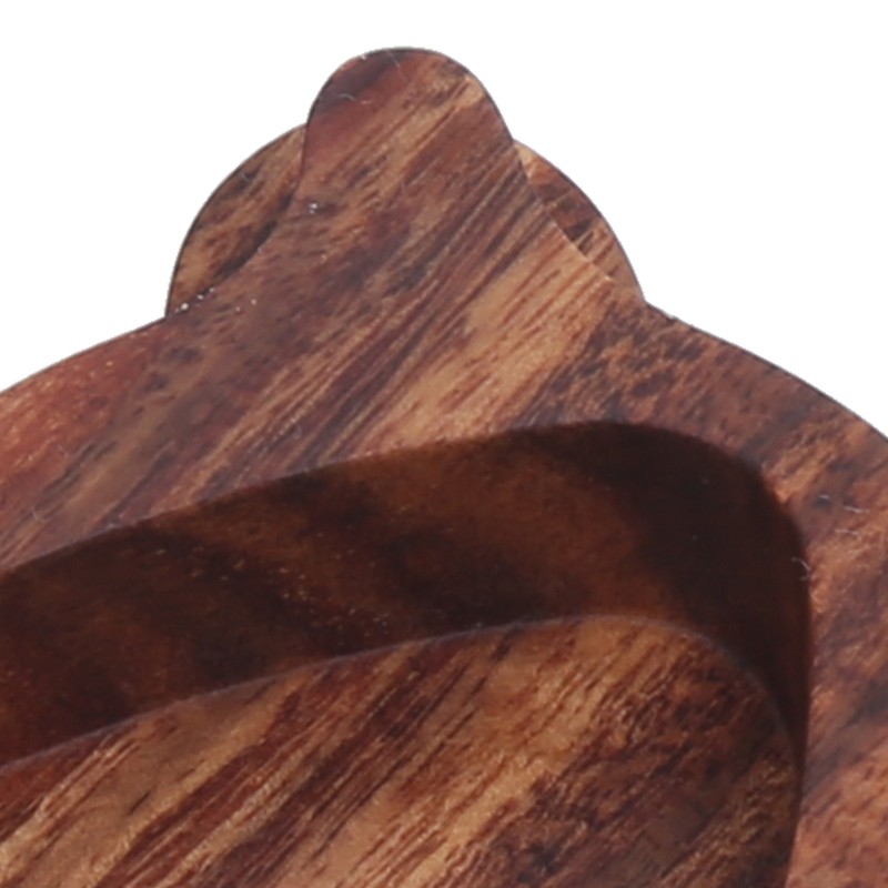 Guitar Pick Box Sapele Wood Cartoon Bear Instrument Accessories Storage