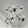[M;H #] Cat Waltz Handmade Nail Tips - Enter Lake