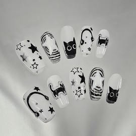 [M;H #] Cat Waltz Handmade Nail Tips - Enter Lake Owen in the delivery message / [M;H #] 냥이 왈츠 수제네일팁 - 배송메세지에 필수로 오왼 호수 입력