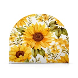 FUGIDOG Vintage Sunflower Napkin Holder for Table Upright Paper Napkin Storage Dispenser Freestanding Modern Napkins Holder for Kitchen Dinner Table Restaurant Countertop, 1Pack