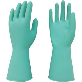 Towa Corporation Full Coat Gloves, Natural Rubber Gloves, Medium Hands, 229 L, Green
