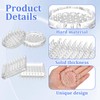 JJUNW 32Pcs Carpet Protector, Spiked Plastic Caster Cups Clear Round