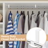 moonoom 4 Pack Heavy Duty Closet Rod Brackets for 1-Inch