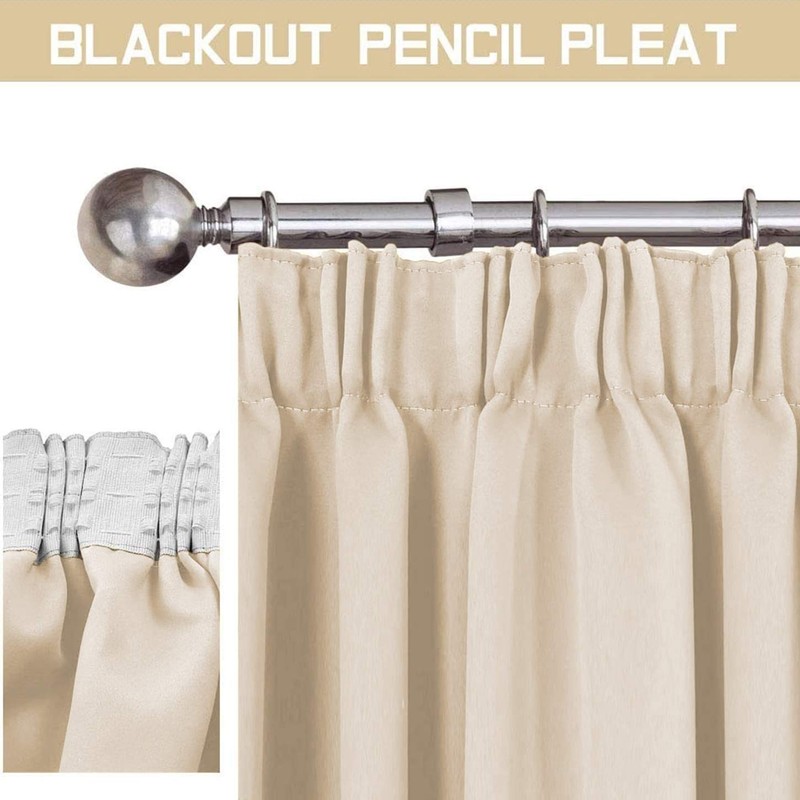 Imperial Rooms Blackout Curtains for Living Room - Pencil Pleat