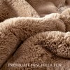 EVERGRACEHOME Luxury Soft Faux Chinchilla Fur Throw Blanket for Couch,