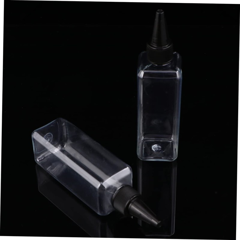 FRCOLOR 15pcs Clear Hair Dye Bottles with Pointed Mouth for