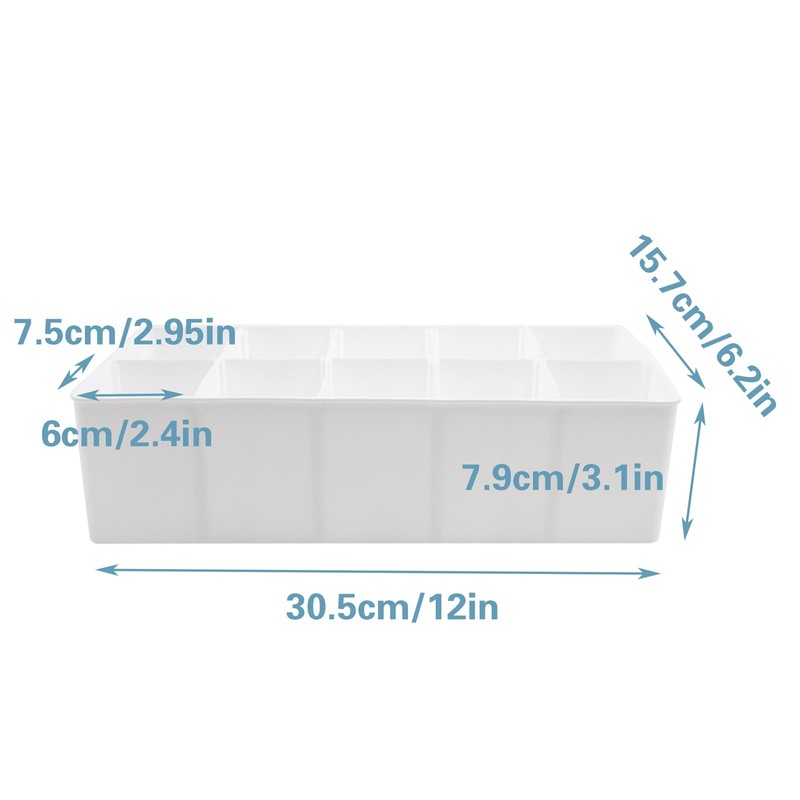 Plastic Belt Organizer, 10 Section Drawer Organizer for Storage Belt,