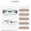 Half frame Retro Semi Rimless Clear Lens Glasses Blue Blocking