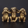 3 Wise Monkey Statues, Speaking, Hearing, Seeing, Nothing, Evil, Three