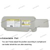Unbranded Left Driver Side Sun Visor W/ Light Fits for