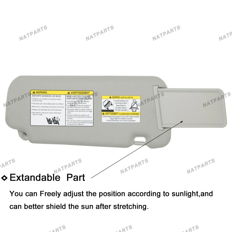 Unbranded Left Driver Side Sun Visor W/ Light Fits for