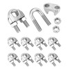 QWORK 5/8" Wire Rope Clamp Clip M16, 10 Pack Large