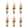 Royal Designs, Inc. Flicker Candelabra Style LED Light Bulbs, E12