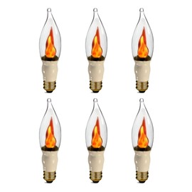 Royal Designs, Inc. Flicker Candelabra Style LED Light Bulbs, E12 Candelabra Base