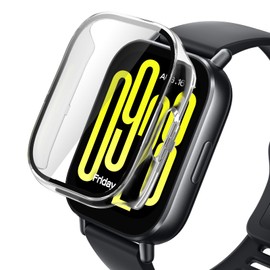 AiMaoo Redmi Watch 5 Active Case, Tempered Glass Film 2 Inch Protective Cover, Hard Poly PC Material, Integrated, Shockproof, Anti-Scratch, Anti-Tarnish Full Cover, Full Protection, For Smartwatch