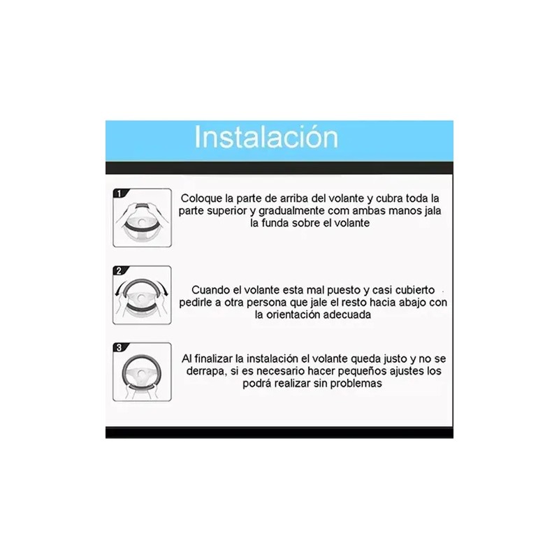 Funda Cubre Volante Deportivo Protector Antiderrapante Auto