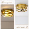 Jodauirt Gold Flush Mount Ceiling Light Fixture,3-Lights Hallway Ceiling Lighting,